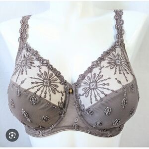 Chantelle Vendome Lingerie Unpadded Underwire Lace Bra 36DD